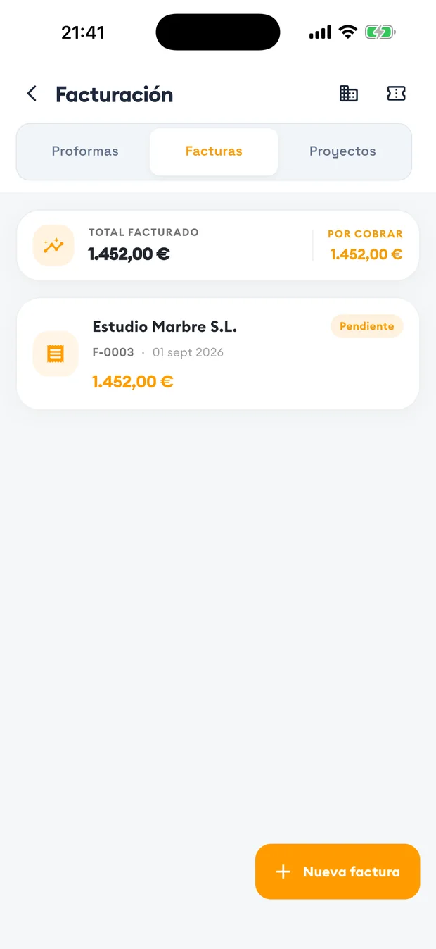 Facturas y proformas